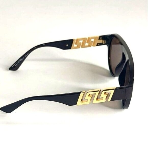 VERSACE Sunglasses VE4420 5356 73 Brown Gold Logo Aviator - Picture 6 of 12